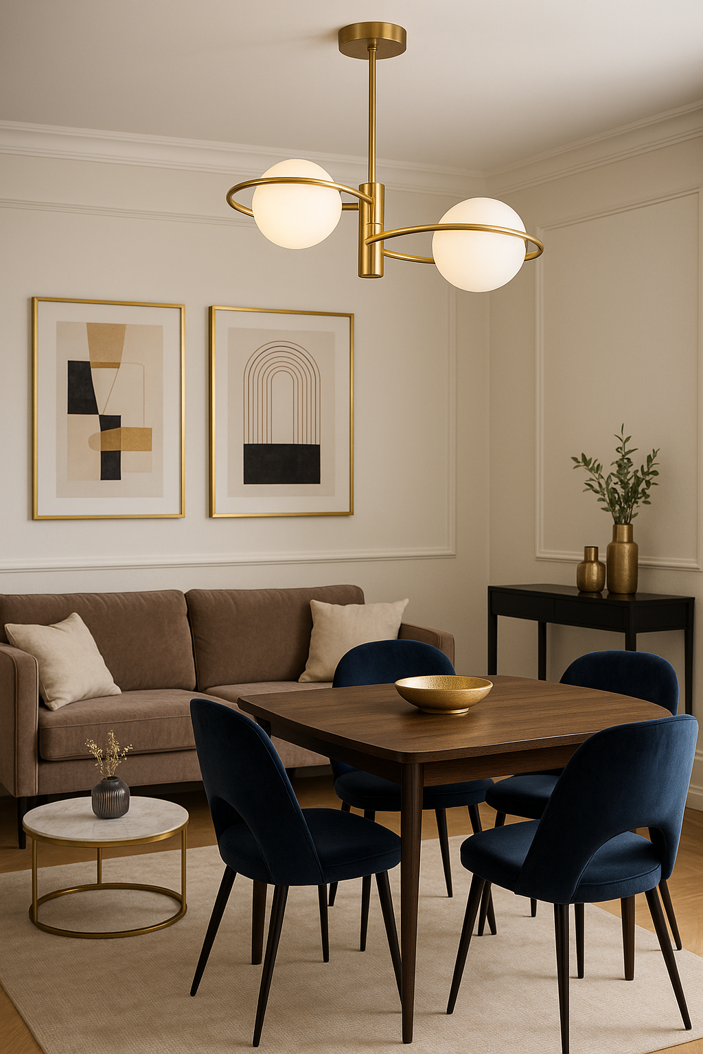 Designerska lampa wisząca Dorado Ring 2 złota